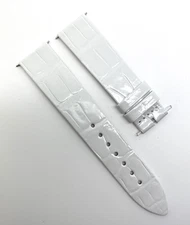 Jaeger LeCoultre 17mm x 16mm White Alligator Watch Strap Band New Authentic OEM