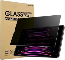 OXMAN Privacy1 Pack Screen Protector for iPad Pro 12.9 2022/2021/2020 , Tempere