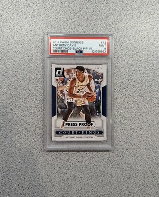 2014-15 Panini Donruss #43 Anthony Davis Court Kings Press Proof Black 1/1 PSA 9