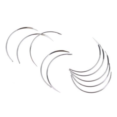 10Pcs Metal 1/2 Corner Medical Needle Suture Surgical Tool Double Eyelid