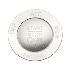 Push Start Stop Button Cover Trim for 2015-2021 Challenger RAM 1500 Silver