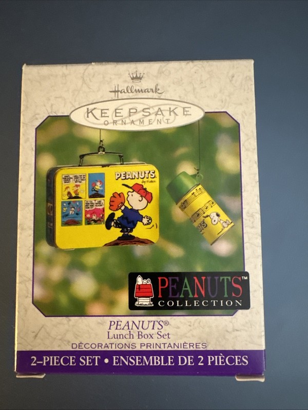 VTG 2000 Hallmark Keepsake Ornament Peanuts Lunch Box 2 Piece Set…