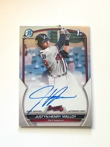 2023 1st Bowman Chrome Justyn-Henry Malloy Refractor Auto /499   Detroit Tigers
