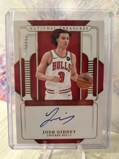 2024-25 Panini National Treasures Josh Giddey Auto 11/25 Timeless Talents Bulls