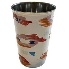 Boho Tumbler Noah's Ark Collective Hand Painted Enamel GlobeIn Artisan Box