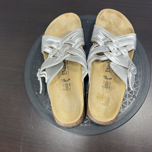 Birkenstock Betula Damengröße 8N Silver Weave Diamond Freizeit Kork Sandalen - Bild 5 von 9