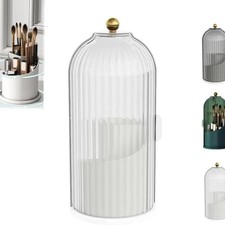 360 Rotating Concealed Toothbrush Holder with Sliding Lid Dustproof Cover