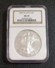 2008 W Burnished American Silver Eagle NGC MS70