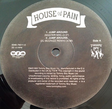 HOUSE OF PAIN - JUMP AROUND - 12” VINYL RECORD - R&B HIPHOP 90S URBAN DANCE DJ