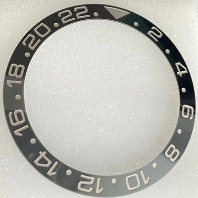 BRUCE WAYNE Black Grey Ceramic Bezel Insert For Rolex GMT-Master 2 126710GRNR