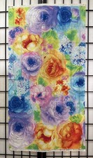 23" Fabric Panel Timeless Treasures Rain Blossom roses, peonies wildflowers