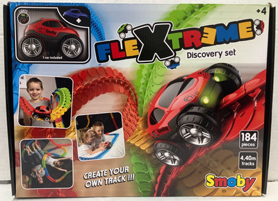 Smoby FLEXTREME DISCOVERY RACE TRACK PLAYSET WITH 184 TRACK PIECES- NEW