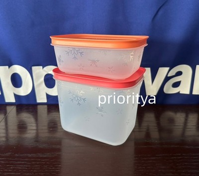 Tupperware Freezer Mates PLUS Small Deep Container 450ml & 1.1L Set of 2 New