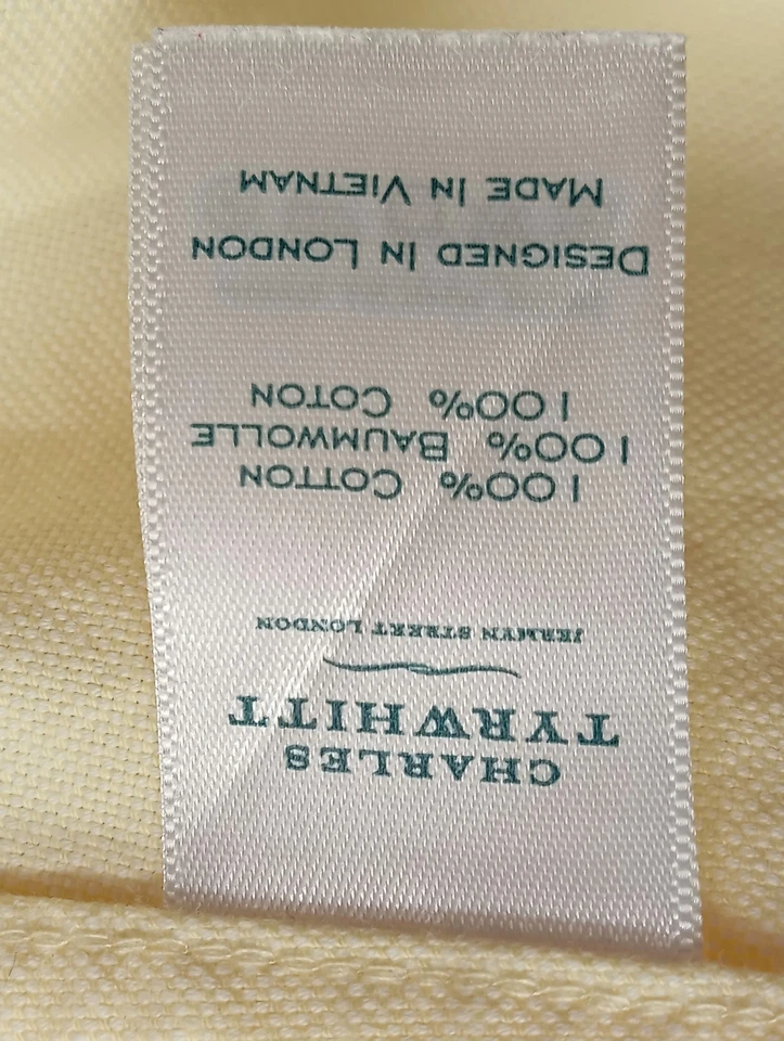 CHARLES TYRWHITT Camicia Business Uomo Gialla Slim Fit (IT 50, EU 46) - Immagine 4 di 4