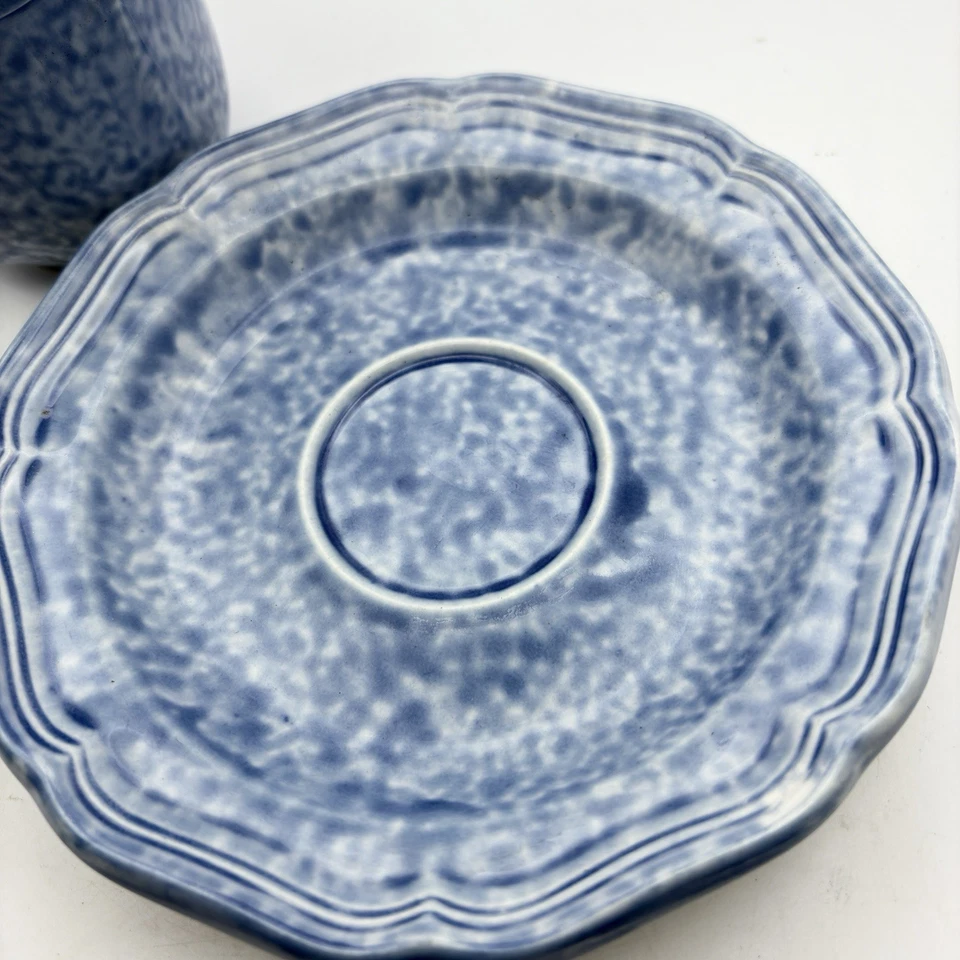 Juego de platillos taza azul Kentucky vintage Mikasa Country Charm gres 9525 Japón Foto 3 de 4