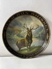 Deer Run Whiskey Pre-Prohibition Tray - Buffalo, NY - Baetzhold & Sons - Antique