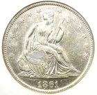 1861-O Seated Liberty Half Dollar 50C from SS Republic Shipwreck - NGC Certified