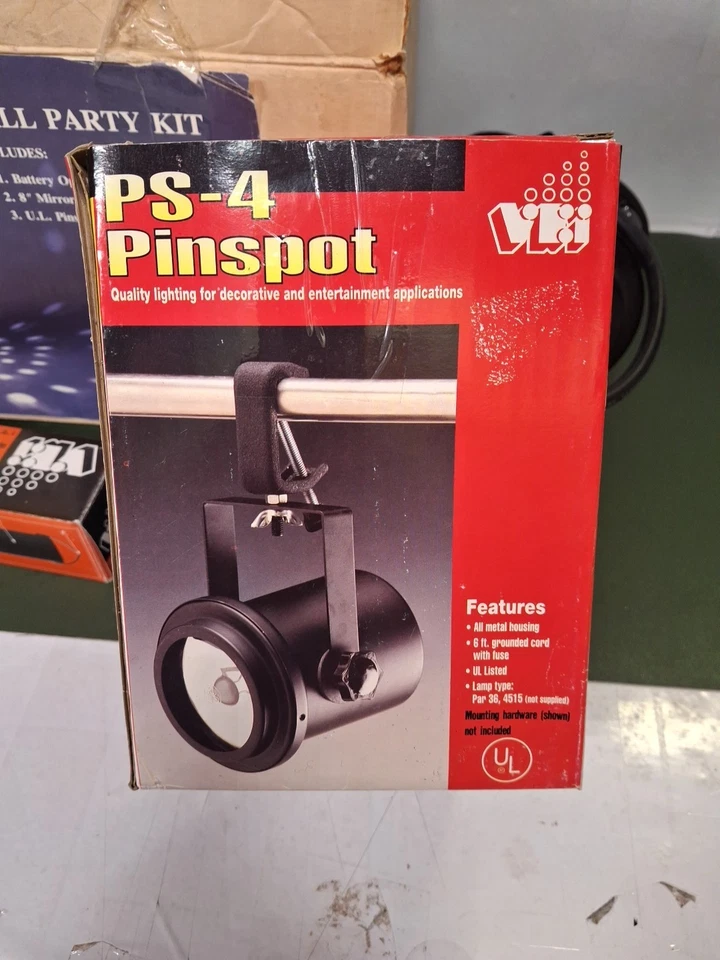 Vintage Complete Mirror Ball Party Kit With 8" Mirror Ball, Motor And Pinspot - Image 4 of 4