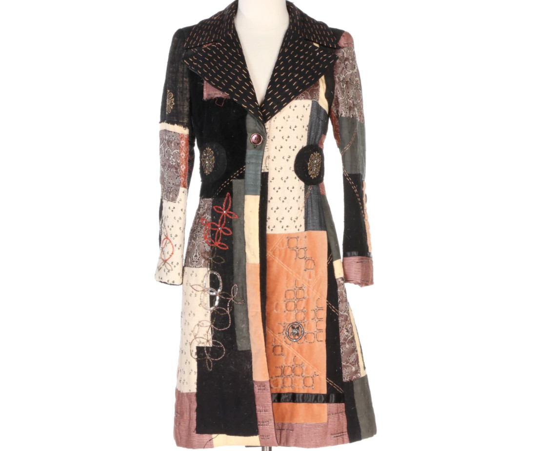 ETRO Patchwork Trench Coat - Size Small - image 1