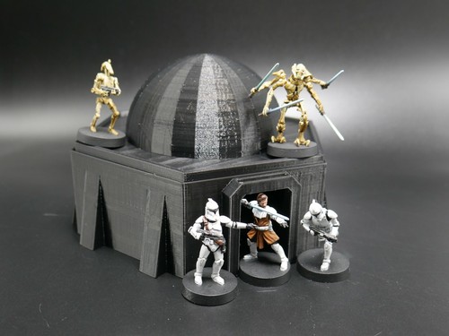 Tabletop Gelände schwarz Tatooine Stil Gebäude für Star Wars Legion 40k D&D