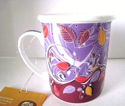 Cha Cult Fine Porcelain Lidded Mug Cup NWT -Missing Infuser