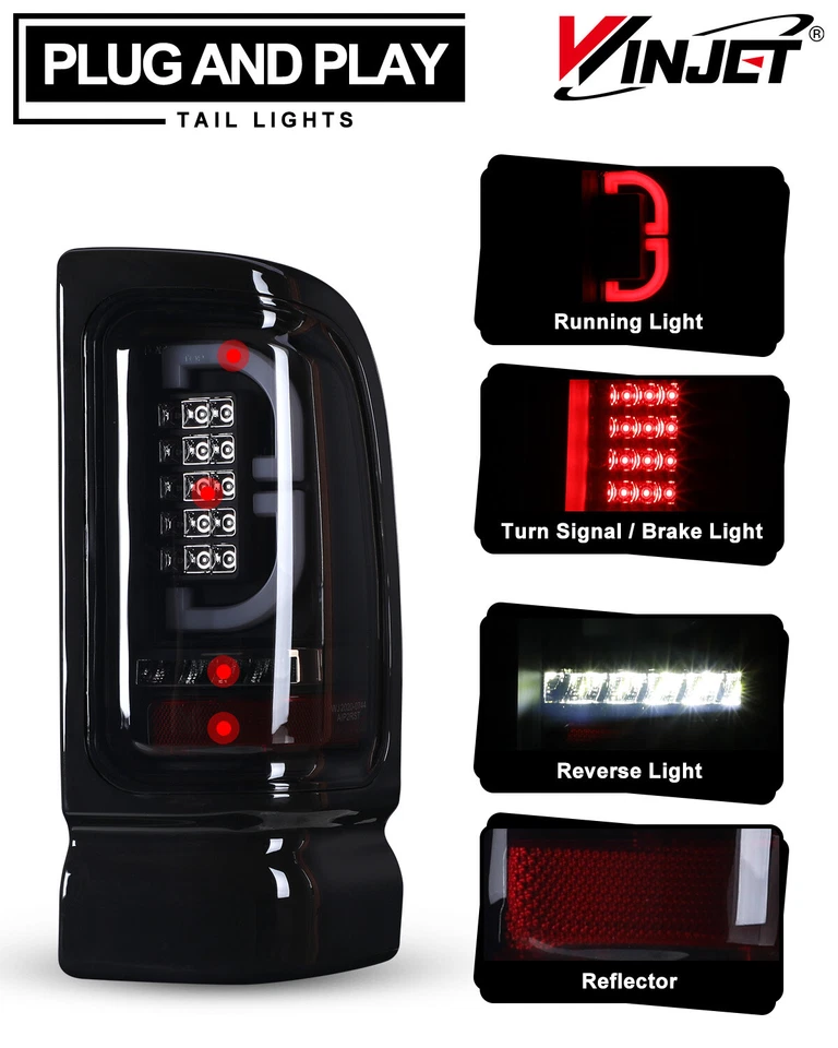 Faros LED esquineros y luces traseras LED para Dodge Ram 1500 2500 3500 1994-2001 Foto 3 de 4