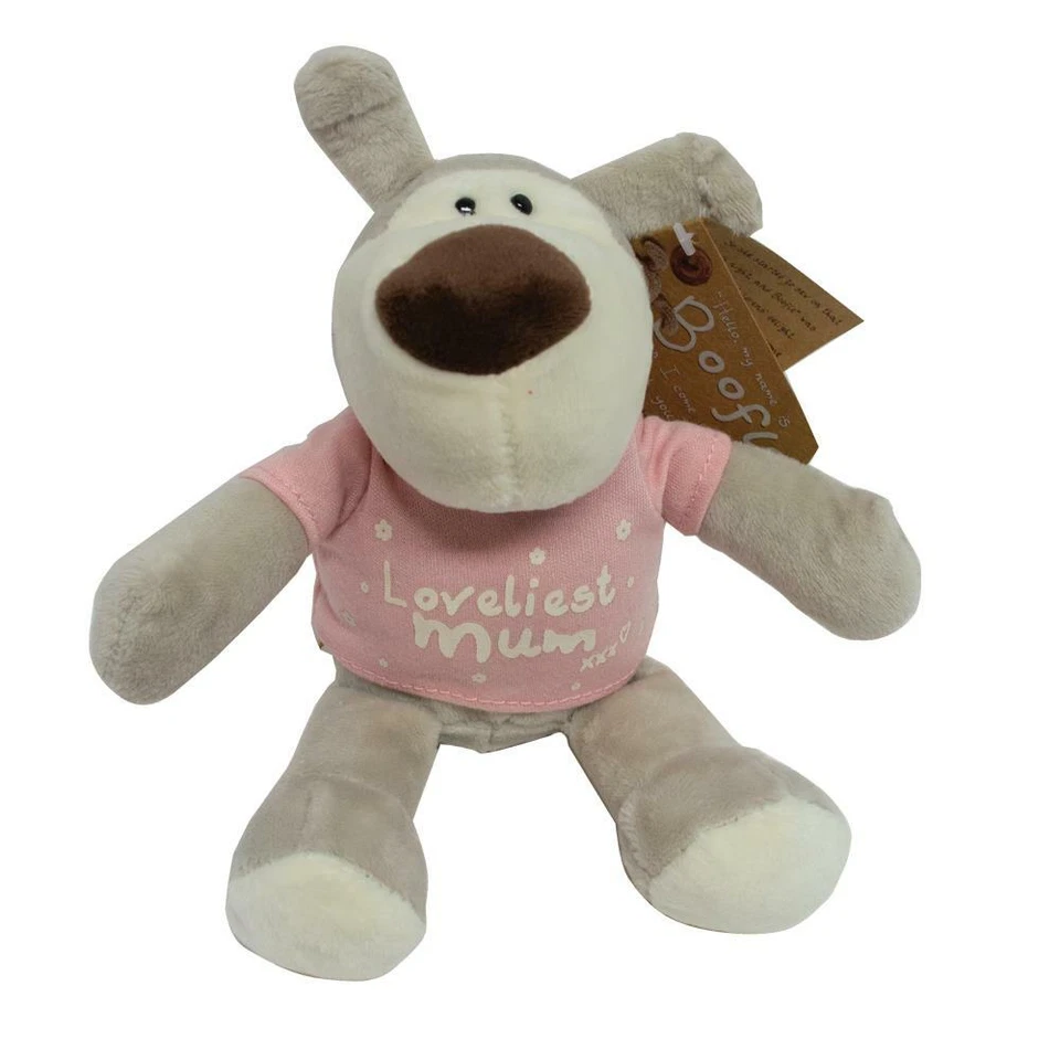 Boofle Bear Small Soft Toy Lovliest Mum Pink Tshirt Teddy Bear Cuddly Plush