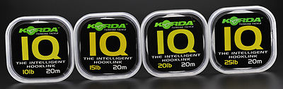 Korda IQ Flurocarbon Extra Soft Hooklink Fishing Line All Sizes