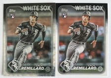 (2) 2024 Topps Zach Remillard Silver Crackle Foil Rookie White Sox + Base RC 222