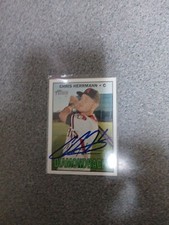 Chris Herrmann Signed In Person 2016 Topps Heritage D Backs Card A3