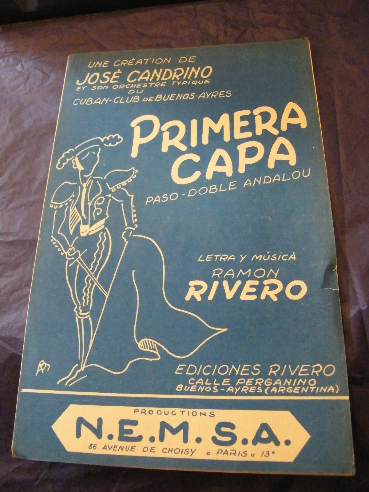 First Layer Partition Ramon Rivero 1950 Music Sheet