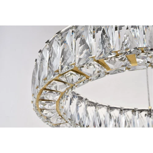 Light Fixture Crystal Chandelier LED Halo Ring Living Dining Room Kitchen Island - Picture 6 of 7