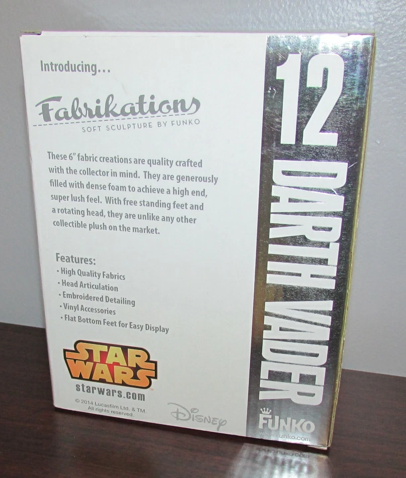 Star Wars Funko Fabrikations Darth Vader 6-Inch Plush #12 Fast Shipping - Image 2 of 2