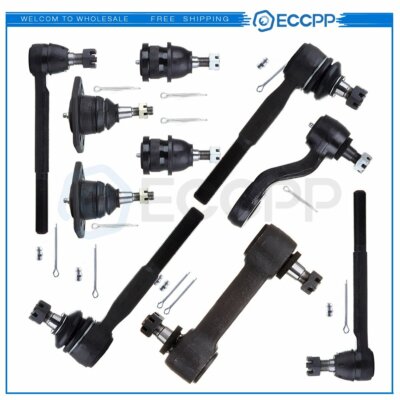 10PCS Front Ball Joints Tie Rods Pitman Idler Arm For 73 74 Chevrolet Blazer RWD