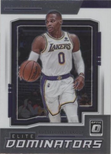 Russell Westbrook 2021-22 Panini Select Retail Blue Card #54 Los