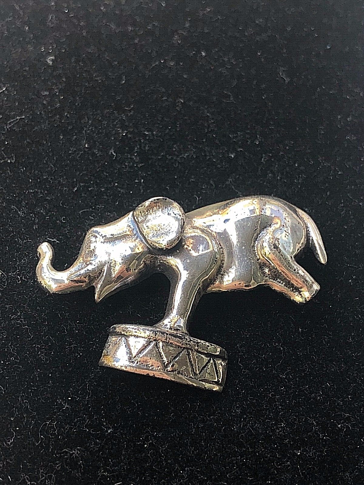 SOLID CAST 925 STERLING SILVER CIRCUS ELEPHANT BR… - image 2