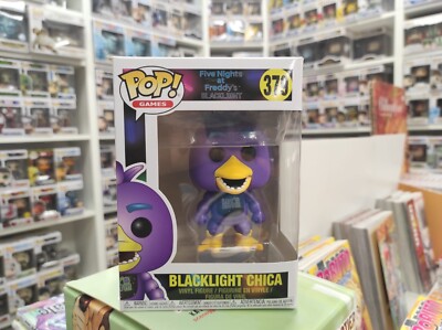 Funko Pop Blacklight Chica 379 - Five Nights At Freddy's Blacklight + Protector