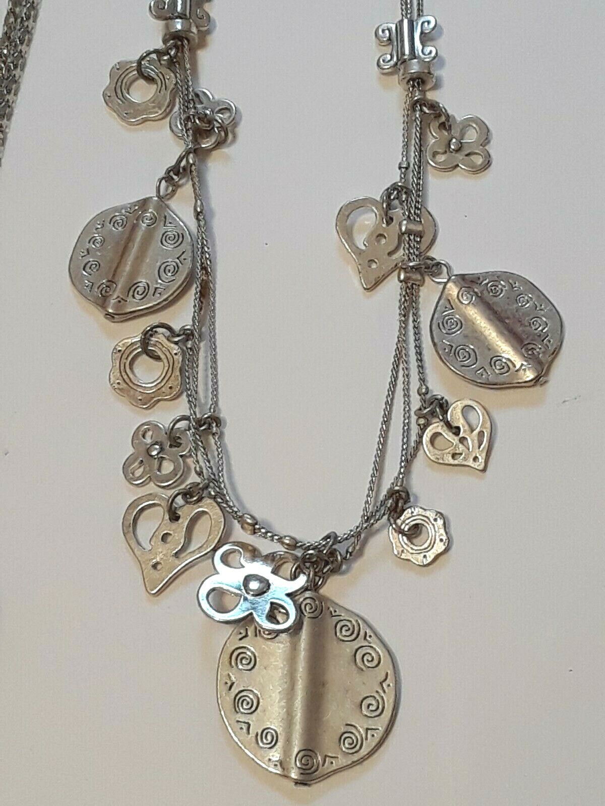 Silver tone necklaces. statement, pendant, large … - image 7