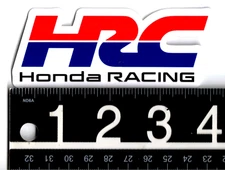 HRC Sticker 4 in x 1.5 in Multicolor Honda Racing Motorcycle Decal