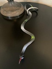 10 Rubbery Snakes 24" Long Green/Gray/Black Red Eyes Tongue Party Favor, Gag