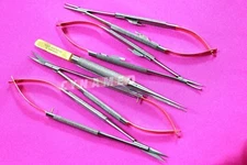 PREMIUM 5 Castroviejo Micro Scissors Needle Holder STR+ CVD Forceps Dental EYE
