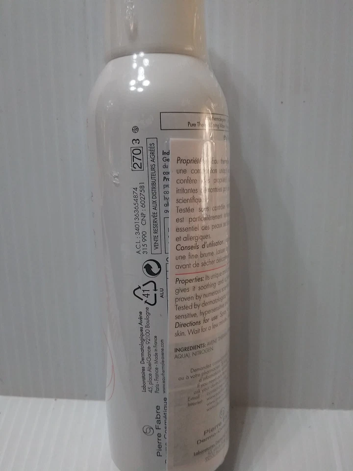 AVÈNE AGUA TERMAL DE MANANTIAL●5,2 OZ.AVENE Eau Thermale Agua Termal Cara  Foto 4 de 4