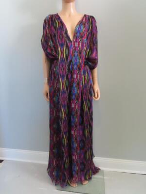 Matthew Williamson Muticolor Ikat Print Maxi Dress Size US 10 | eBay