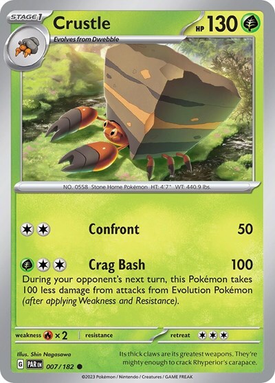 Pokemon Crustle (7/274) Paradox Rift NM REVERSE HOLO