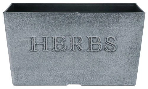 Simple Stone Herb Window Box Vintage Tin Garden Flower Planter Indoor Set - Image 3 of 4