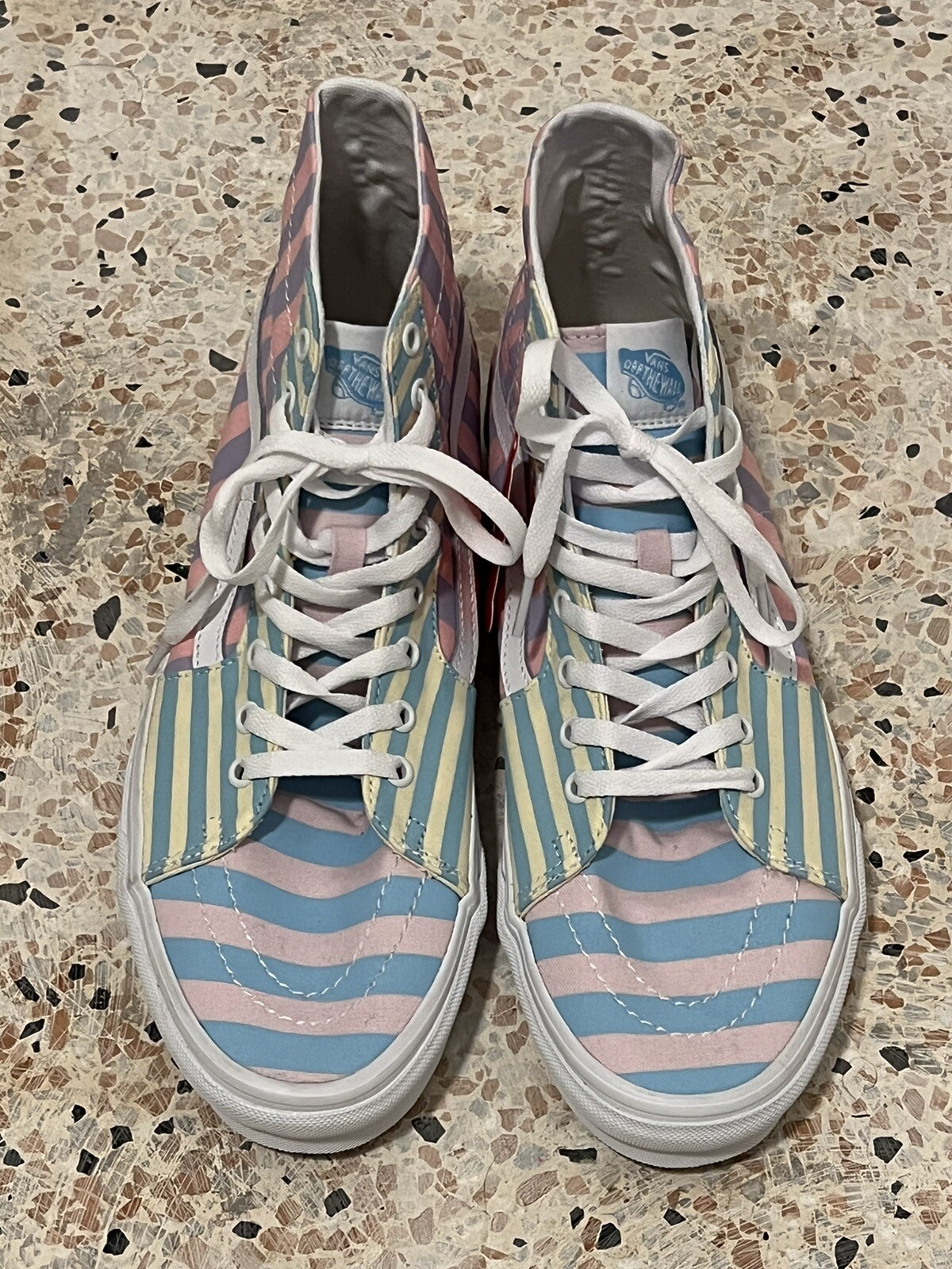 Vans Sk8-Hi Skate Shoe - Women's 13 US Pastel Stripes / Multicolor ...