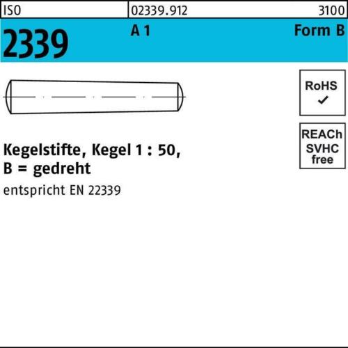 Kegelstift ISO 2339 gedreht 2,5 x 24 A 1 Kegel 1:50 ISO 2339 - Bild 1 von 1