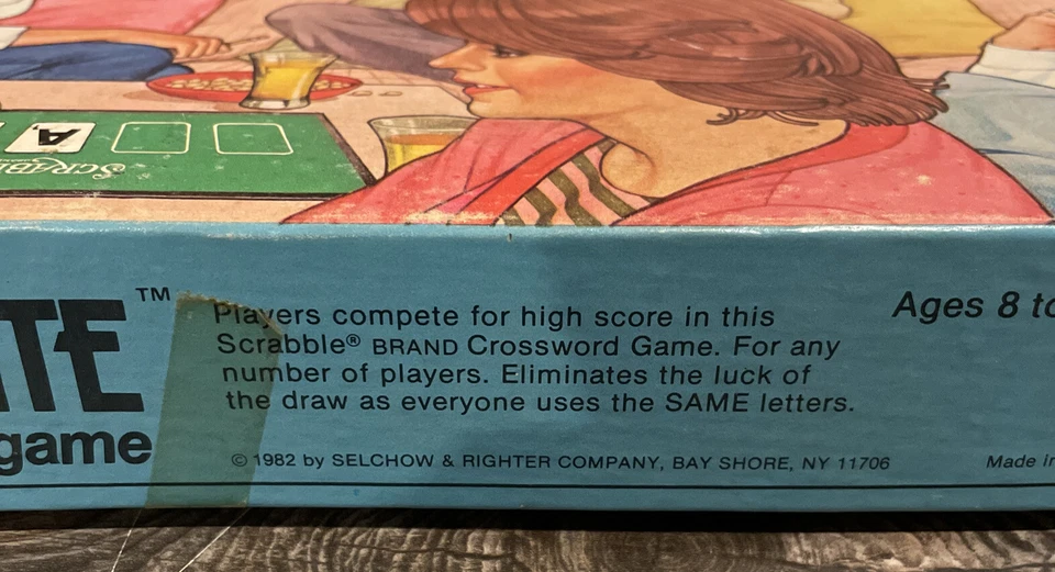 VTG 1982 Scrabble Brand Duplicate Crossword Game by Selchow & Righter-Preowned - Image 2 of 4