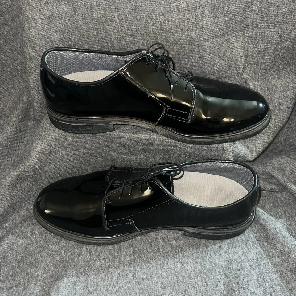 Zapato de vestir Bates de alto brillo para hombre 12,5 suela Vibram negro militar Foto 2 de 4