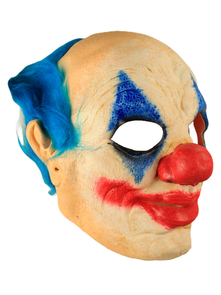 Máscara facial de látex de payaso encurtidos macabro producciones horror Halloween juegos con disfraces Foto 4 de 4